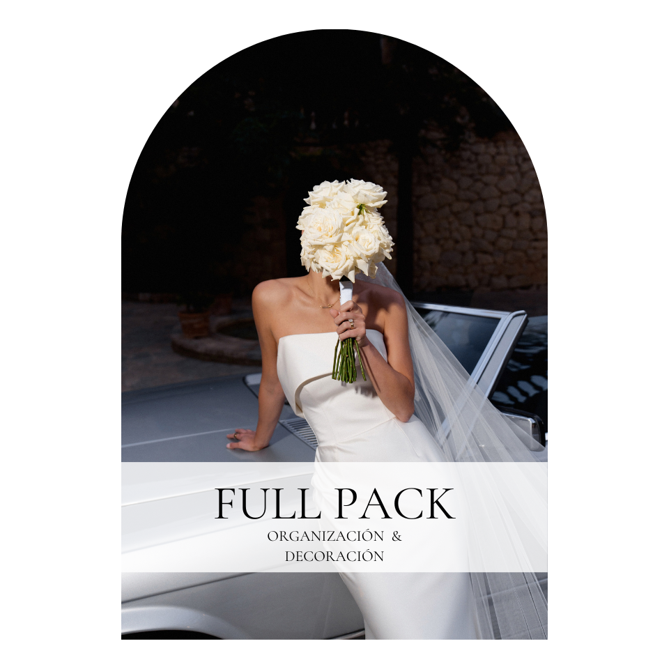full pack wedding planner y decoración de boda en Mallorca