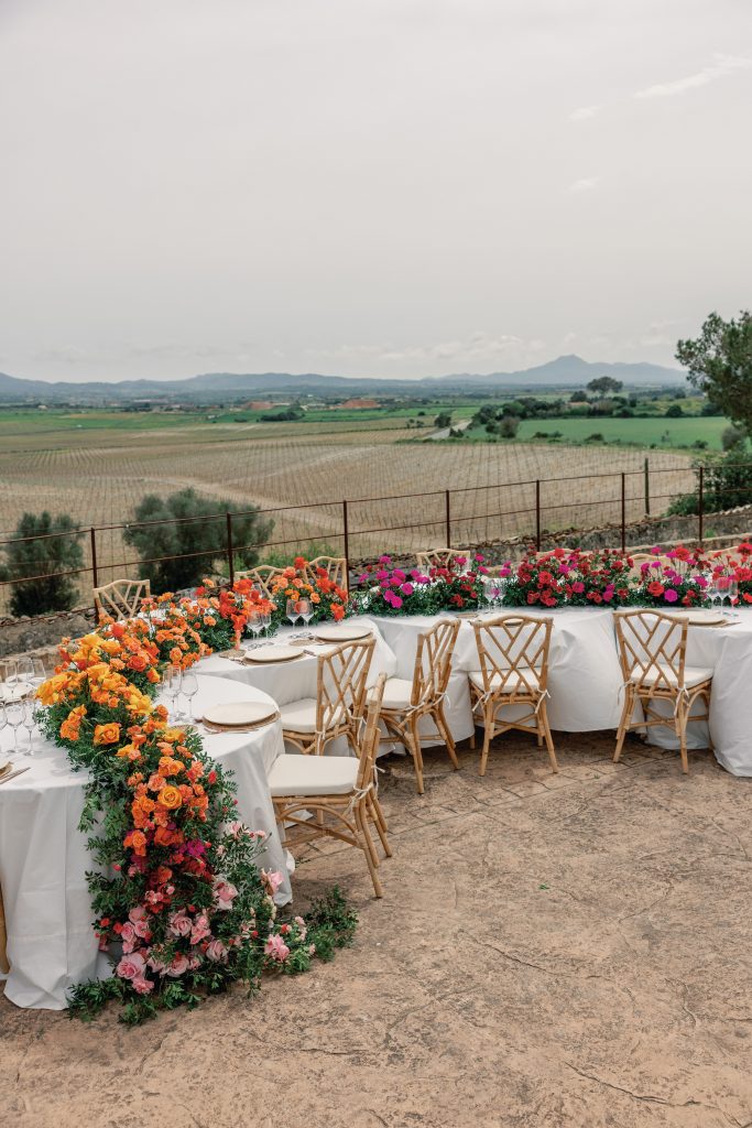 finca son andreu mallorca decoración mesa para boda